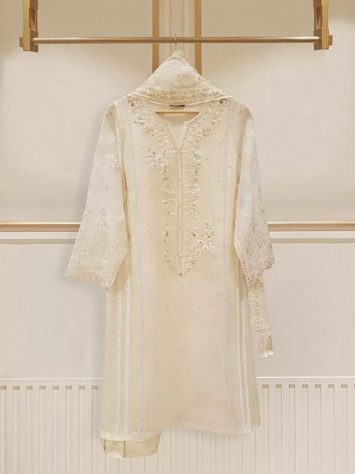 Two Piece Pure Organza Shirt With Dupatta S106568 - Patel Brothers NX 3