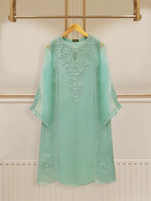 Two Piece Pure Organza Shirt With Dupatta S106613 - Patel Brothers NX 4