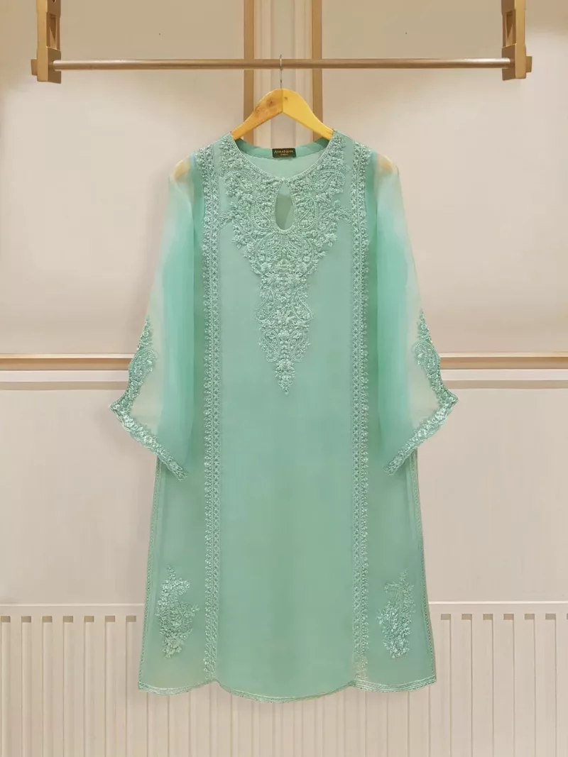 Two Piece Pure Organza Shirt With Dupatta S106613 - Patel Brothers NX 6