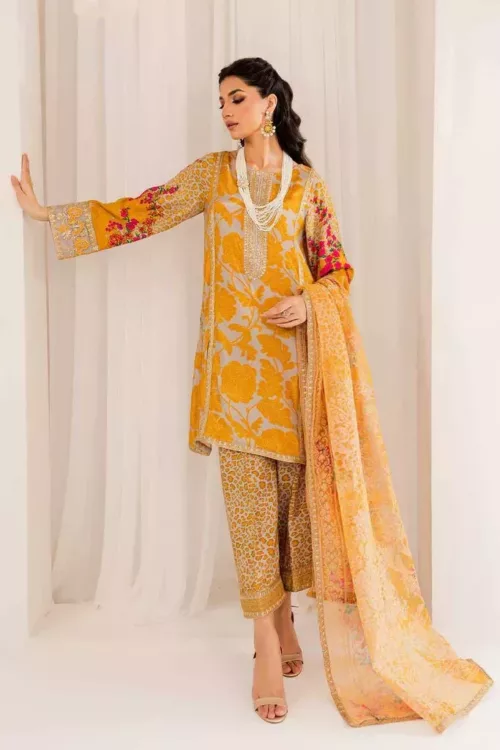 Charizma Unstitched Silk Fall Collection | CTW-06 - Patel Brothers NX