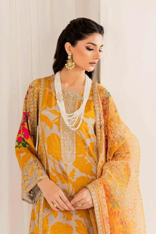 Charizma Unstitched Silk Fall Collection | CTW-06 - Patel Brothers NX 3