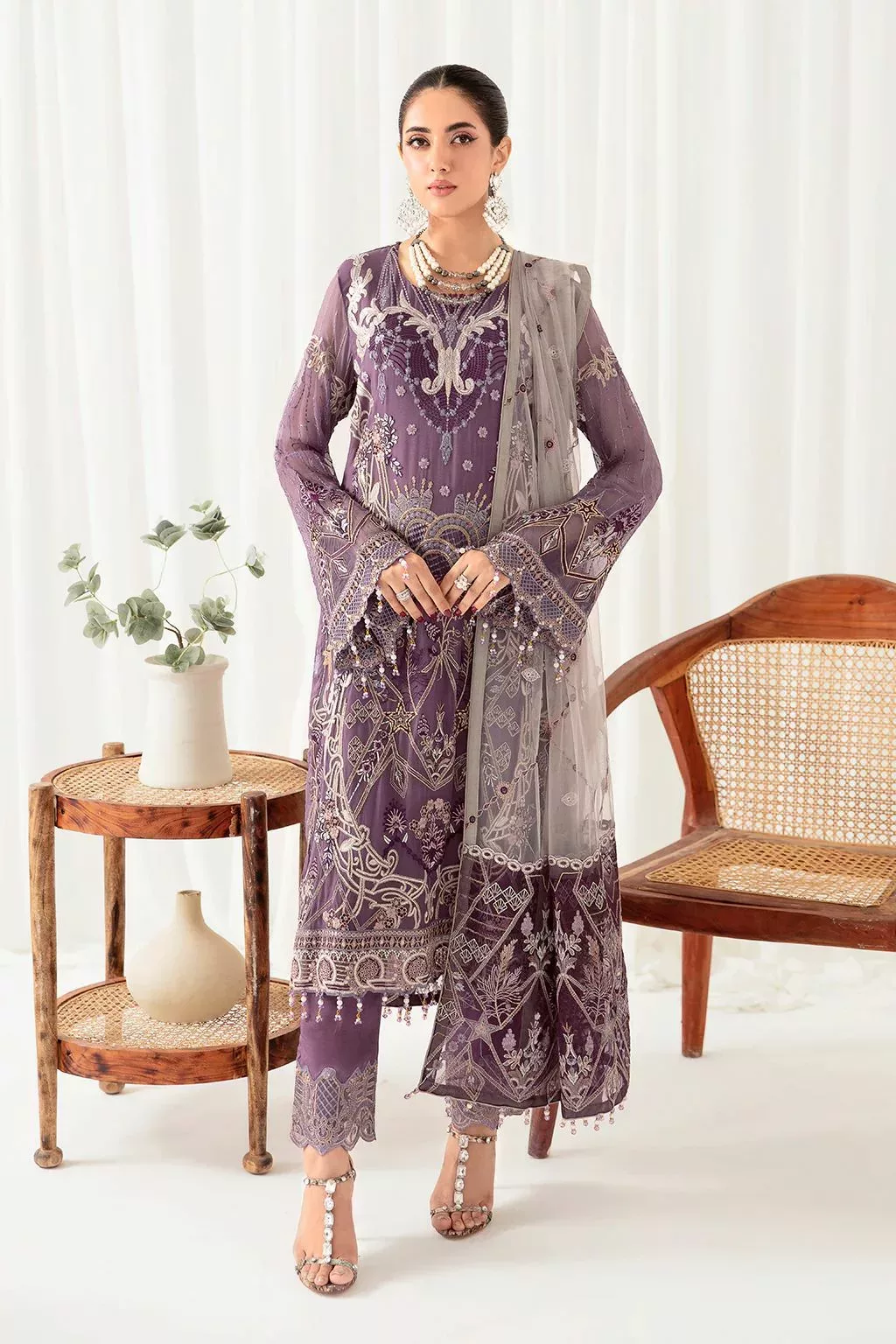 Ramsha Rangoon Chiffon Embroidered Suit | D-1002 - Patel Brothers NX 3 Ramsha Rangoon Chiffon Embroidered Suit | D-1002 - Patel Brothers NX 3
