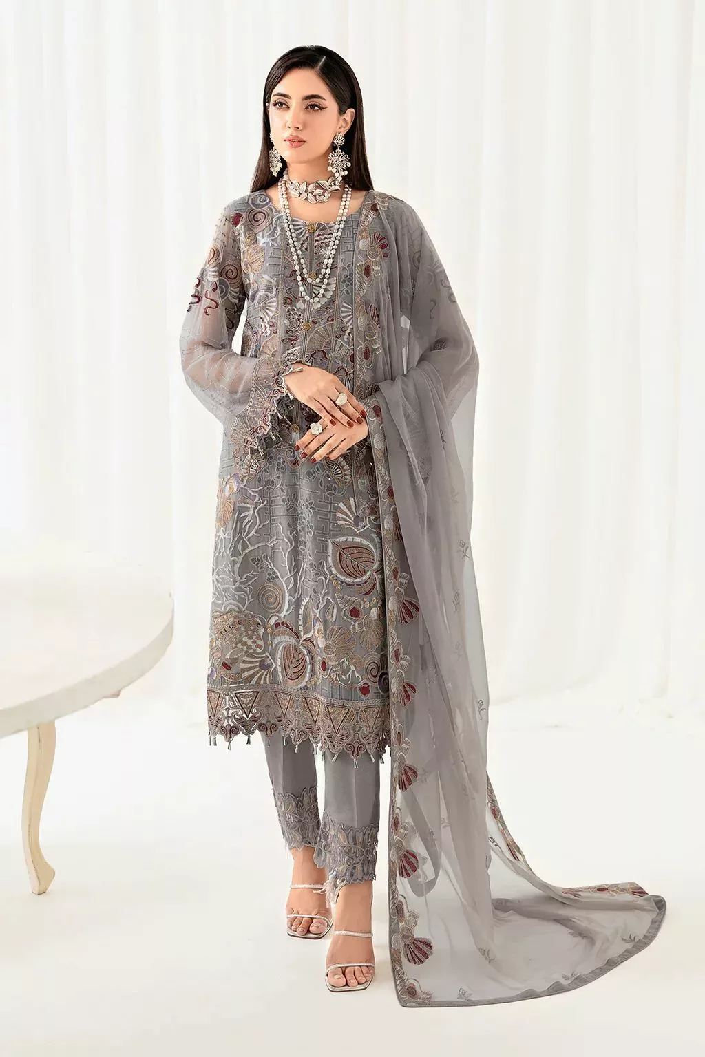 Ramsha Rangoon Chiffon Embroidered Suit | D-1006 - Patel Brothers NX 3 Ramsha Rangoon Chiffon Embroidered Suit | D-1006 - Patel Brothers NX 3