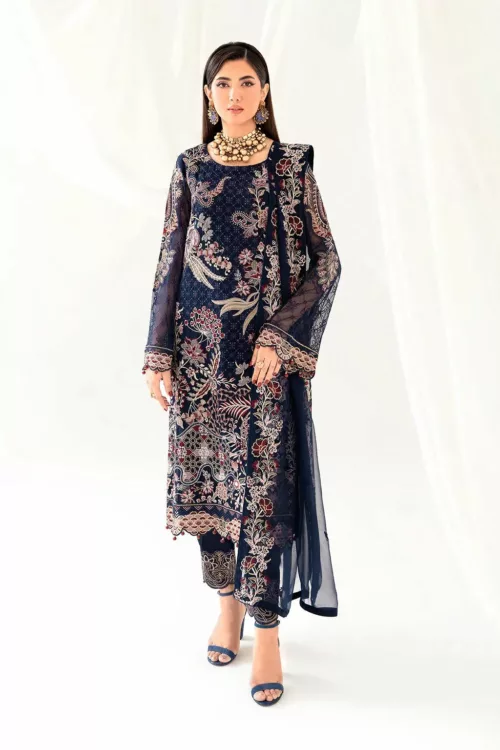 Ramsha Rangoon Chiffon Embroidered Suit | D-1003 - Patel Brothers NX 13