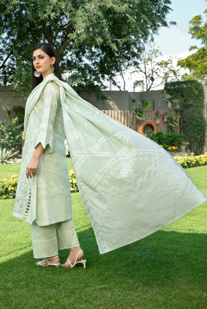 Gulshanara D-2228 Broshia Banarsi Lawn by Tawakkal Fabrics - Patel Brothers NX 4