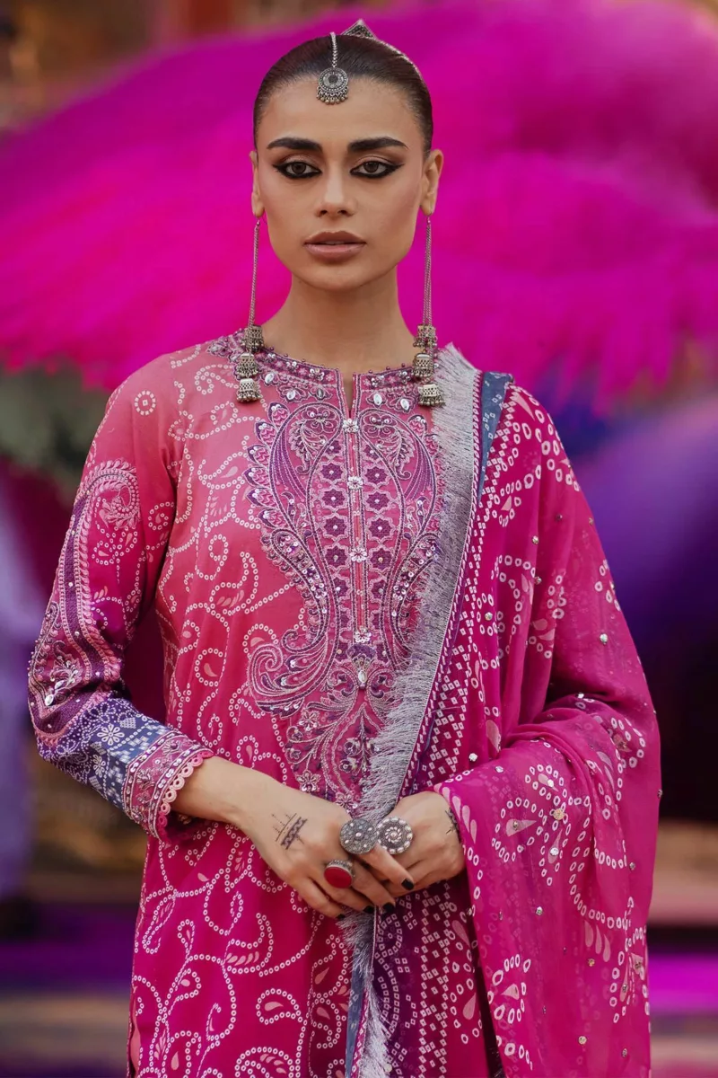 Exclusive Bazaar Embroidered Lawn Suit NS-131 by Nureh - Patel Brothers NX 6