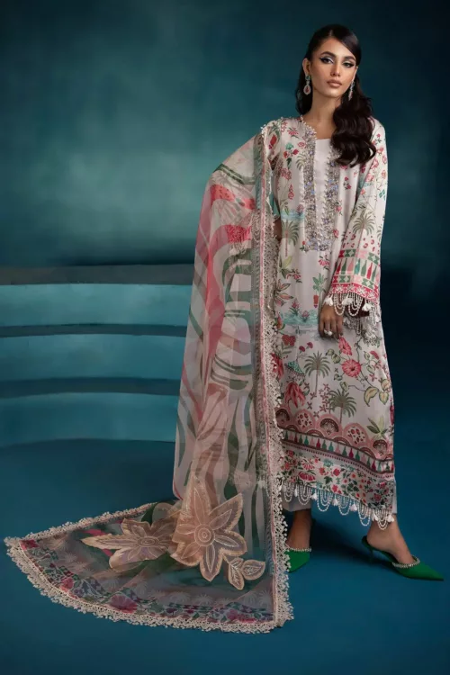 Embroidered Silk Suit S-08 Secretoria by Nureh - Patel Brothers NX