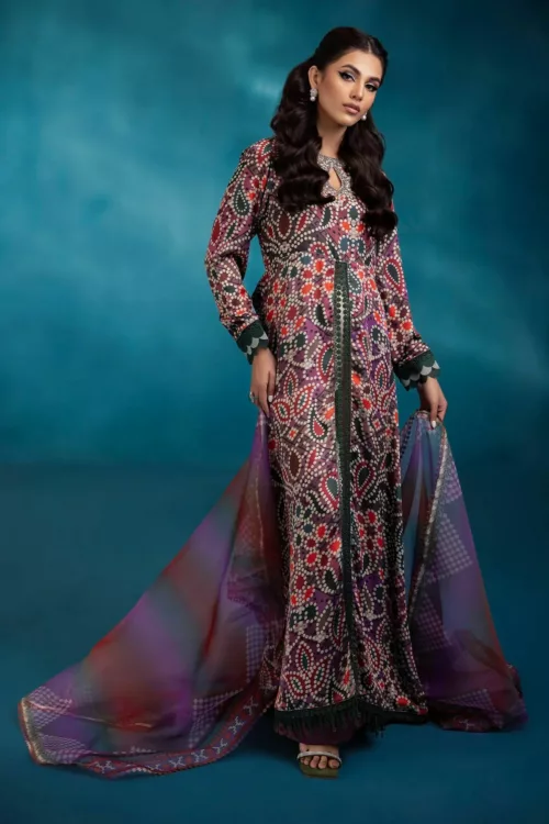 Embroidered Silk Suit S-09 Secretoria by Nureh - Patel Brothers NX 4