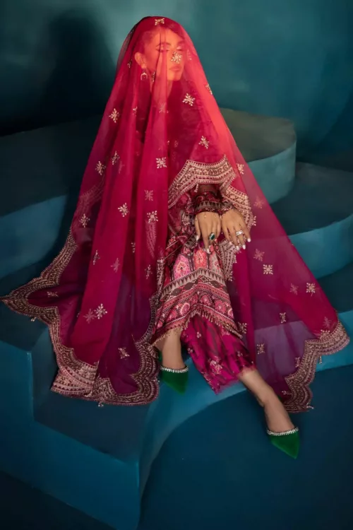 Embroidered Silk Suit S-10 Secretoria by Nureh - Patel Brothers NX 3