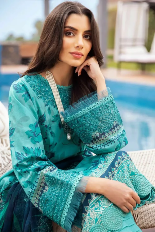 Gardenia NSG-96 Embroidered Lawn by Nureh - Patel Brothers NX 3