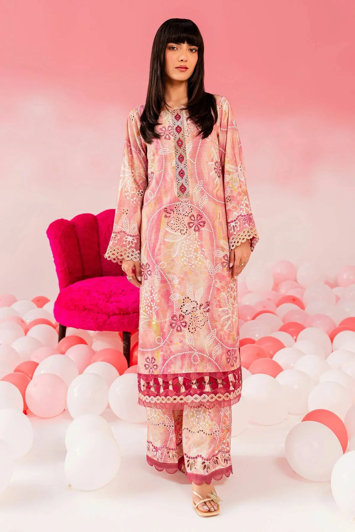 Ballerina NU2-141 Printed Chikan Kari Cord by Nureh - Patel Brothers NX 3 Ballerina NU2-141 Printed Chikan Kari Cord by Nureh - Patel Brothers NX 3