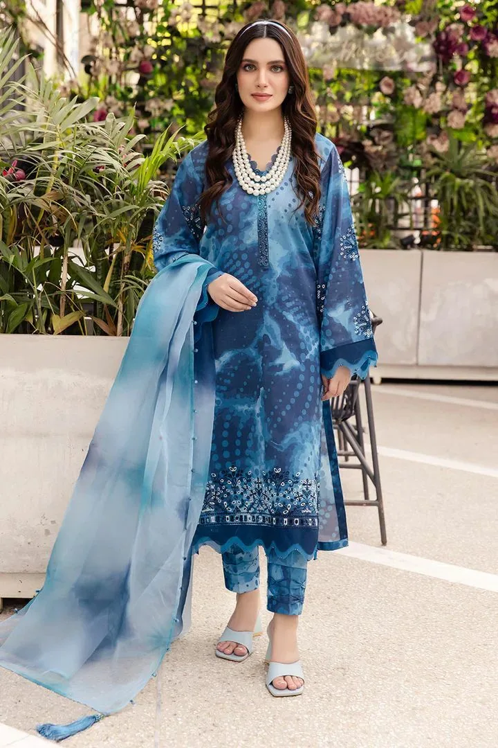 Ballerina NU2-98 Printed Chikan Kari Cord by Nureh - Patel Brothers NX 3 Ballerina NU2-98 Printed Chikan Kari Cord by Nureh - Patel Brothers NX 3