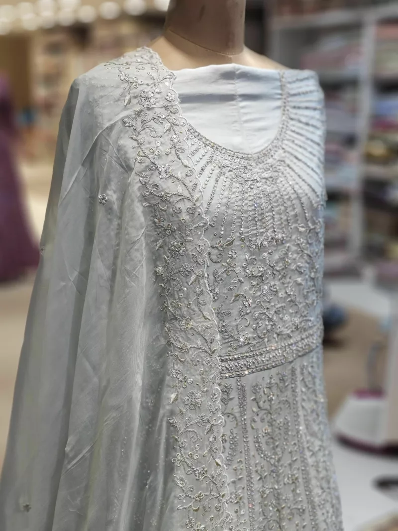 Soft Organza Embroidered Gown | SZA-70 C - Patel Brothers NX 6