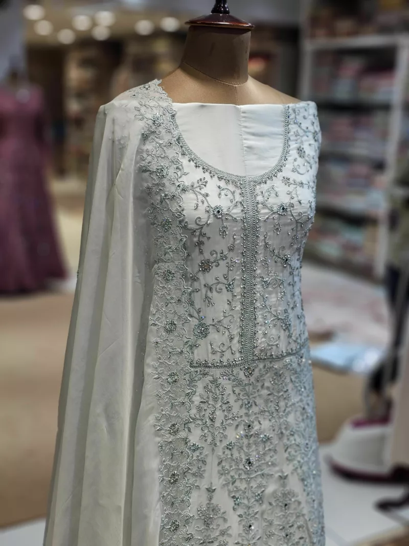 Soft Organza Embroidered Gown | SZA-73 A - Patel Brothers NX 6