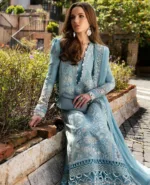 Ilana Luxury Lawn Unstitched By Republic Womens Wear | Azure (D4-B) - Patel Brothers NX 10