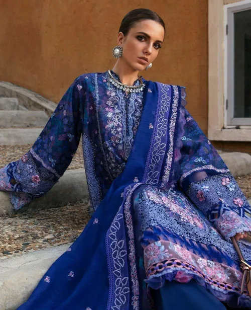 Ilana Luxury Lawn Unstitched By Republic Womens Wear | Lûne (D5-A) - Patel Brothers NX 4