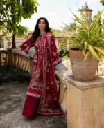 Ilana Luxury Lawn Unstitched By Republic Womens Wear | Rouge (D8-A) - Patel Brothers NX 9