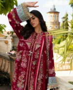 Ilana Luxury Lawn Unstitched By Republic Womens Wear | Rouge (D8-A) - Patel Brothers NX 12