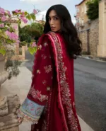 Ilana Luxury Lawn Unstitched By Republic Womens Wear | Rouge (D8-A) - Patel Brothers NX 11