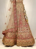 Royal Gold Multi Embroidered Bridal Lehenga SZL9097 - Patel Brothers NX 9