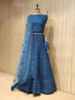 Sapphire Blue Intricate Embroidered Bridal Lehenga SZL8518 - Patel Brothers NX 6