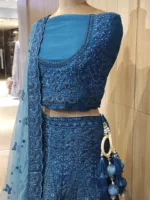 Sapphire Blue Intricate Embroidered Bridal Lehenga SZL8518 - Patel Brothers NX 8