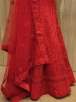 Persian Red Intricate Embroidered Bridal Lehenga SZL8517 - Patel Brothers NX 8