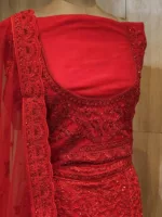 Persian Red Intricate Embroidered Bridal Lehenga SZL8517 - Patel Brothers NX 9