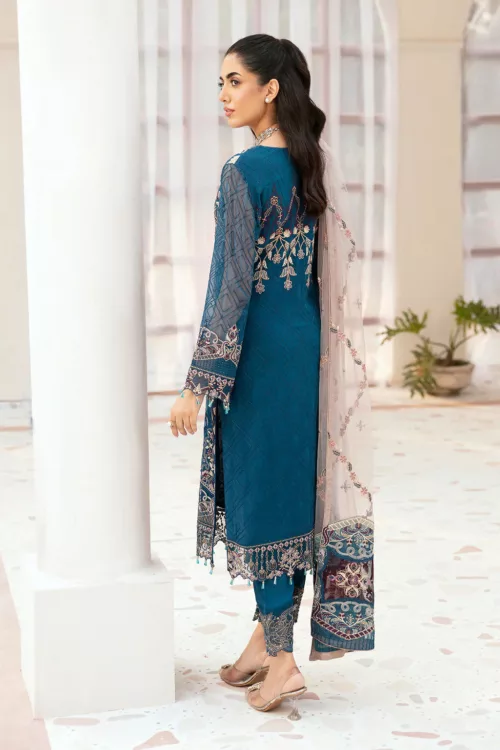 Unstitched Chiffon 3-Piece Suit By Ramsha F-2602 - Patel Brothers NX 4