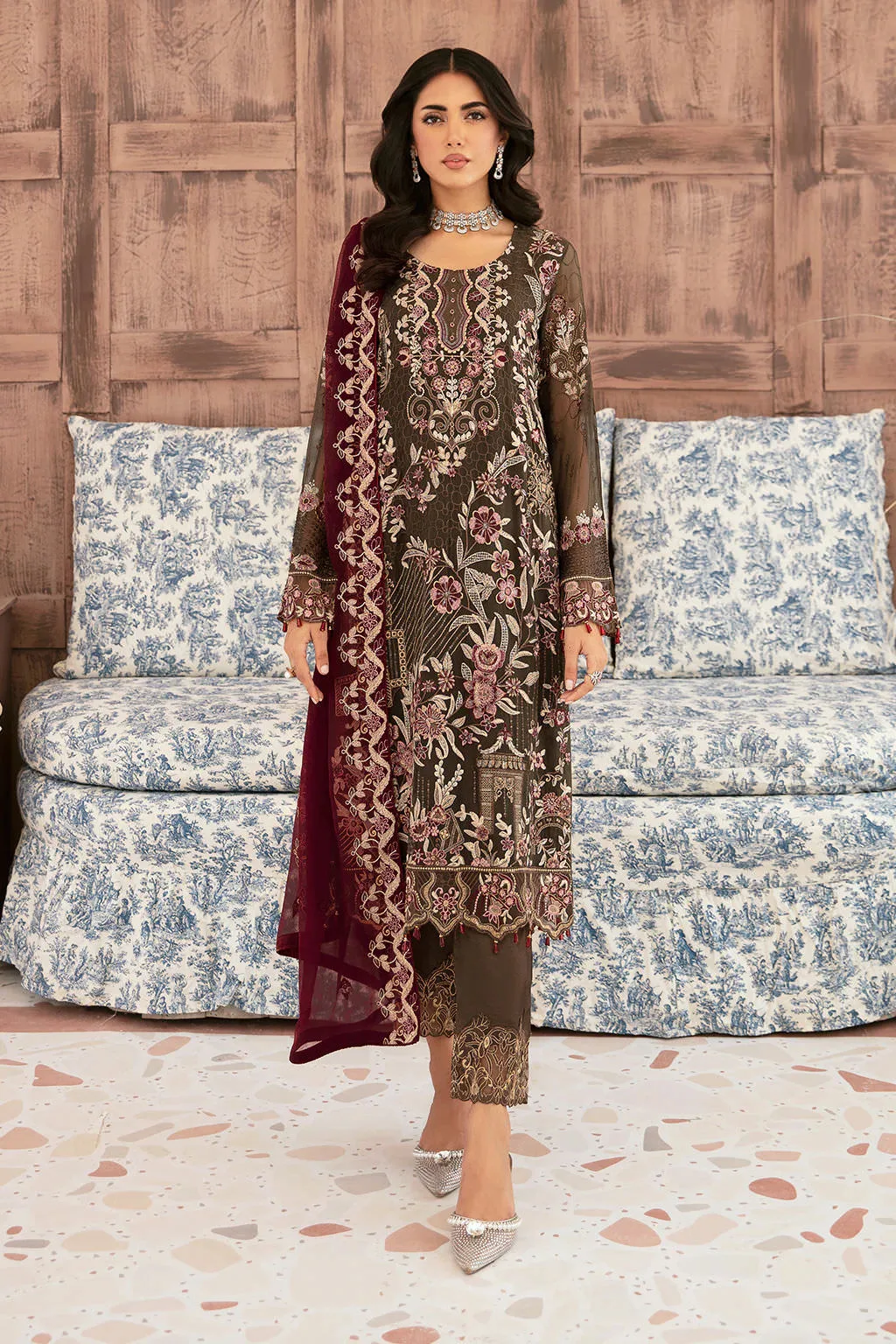 Unstitched Chiffon 3-Piece Suit By Ramsha F-2604 - Patel Brothers NX 3 Unstitched Chiffon 3-Piece Suit By Ramsha F-2604 - Patel Brothers NX 3