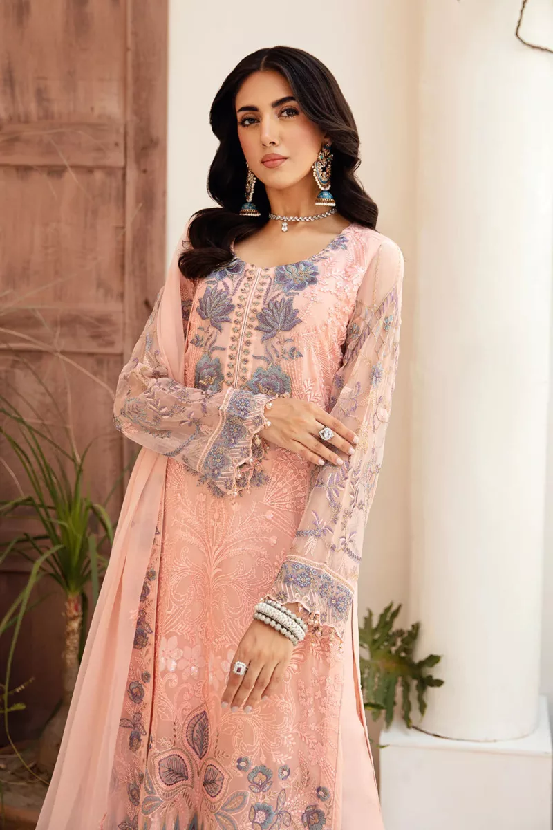 Unstitched Chiffon 3-Piece Suit By Ramsha F-2605 - Patel Brothers NX 8