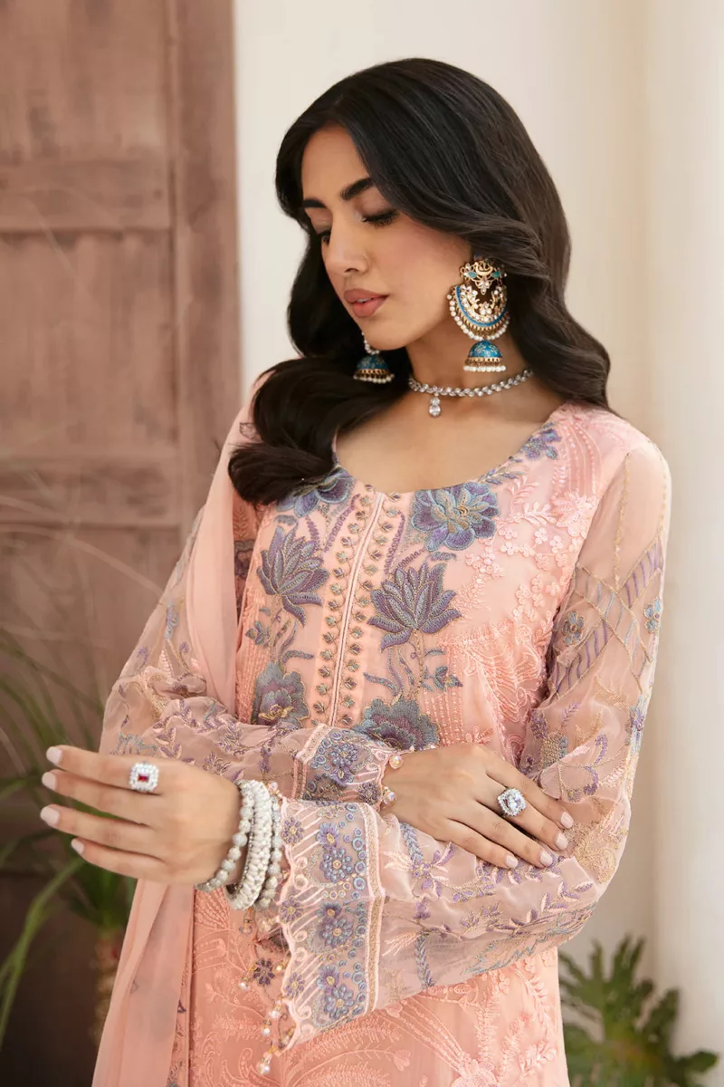 Unstitched Chiffon 3-Piece Suit By Ramsha F-2605 - Patel Brothers NX 7