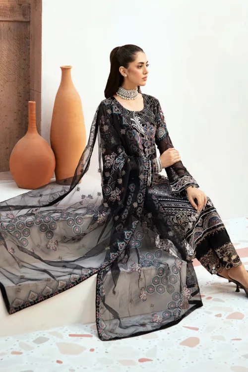 Unstitched Chiffon 3-Piece Suit By Ramsha F-2606 - Patel Brothers NX 4