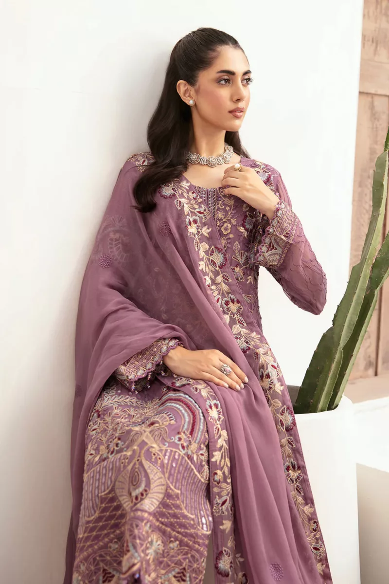 Unstitched Chiffon 3-Piece Suit By Ramsha F-2610 - Patel Brothers NX 7