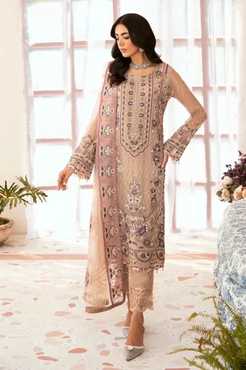 Unstitched Chiffon 3-Piece Suit By Ramsha F-2611 - Patel Brothers NX