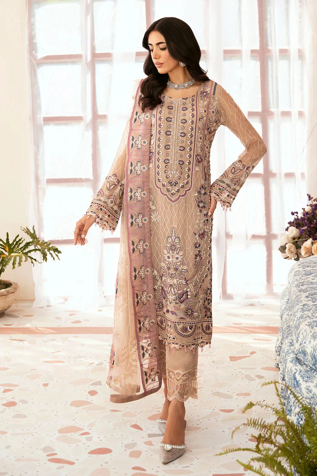 Unstitched Chiffon 3-Piece Suit By Ramsha F-2611 - Patel Brothers NX 3 Unstitched Chiffon 3-Piece Suit By Ramsha F-2611 - Patel Brothers NX 3