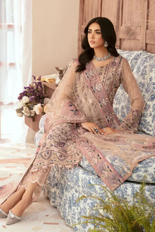 Unstitched Chiffon 3-Piece Suit By Ramsha F-2611 - Patel Brothers NX 4