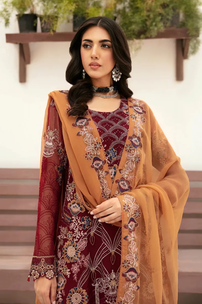 Unstitched Chiffon 3-Piece Suit  By Ramsha F-2612 - Patel Brothers NX 8