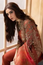 3-Pc Unstitched Premium Luxury Handwork Chiffon Suit with Embroidered Organza Dupatta – DJW4-04 - Patel Brothers NX 24