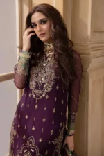 3-Pc Unstitched Premium Luxury Handwork Chiffon Suit with Embroidered Organza Dupatta – DJW4-03 - Patel Brothers NX 20