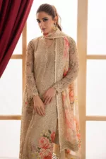 3-Pc Unstitched Premium Luxury Handwork Chiffon Suit with Embroidered & Printed Dupatta – DJW4-05 - Patel Brothers NX 22