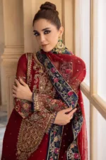 3-Pc Unstitched Premium Luxury Chiffon Suit with Handwork Embroidery & Embroidered Net Dupatta – DJW4-02 - Patel Brothers NX 21