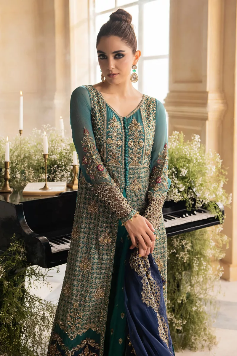 3-Pc Unstitched Premium Luxury Handwork Chiffon Suit with Embroidered Organza Dupatta – DJW4-07 - Patel Brothers NX 4