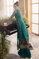 3-Pc Unstitched Premium Luxury Handwork Chiffon Suit with Embroidered Organza Dupatta – DJW4-07 - Patel Brothers NX 20