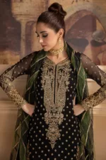 3-Pc Unstitched Premium Luxury Handwork Chiffon Suit with Embroidered Organza Dupatta – DJW4-06 - Patel Brothers NX 22