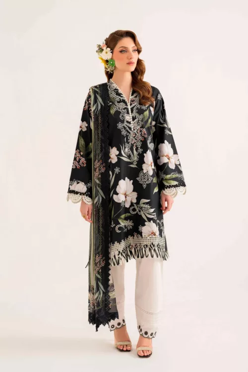 Unstitched 3-Piece Lawn Suit – Lila SAL-03-24 by Sable Vogue - Patel Brothers NX