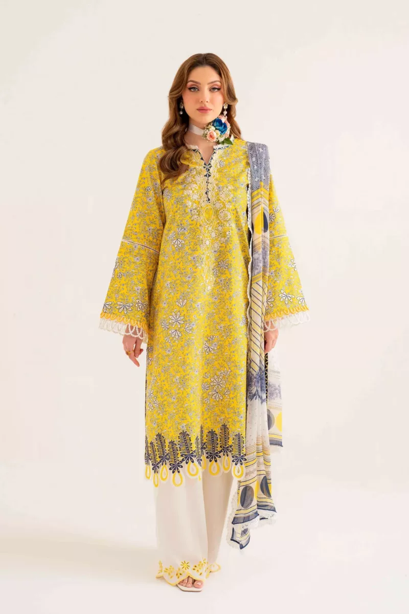 Unstitched 3-Piece Lawn Suit – Lila SAL-04-24by Sable Vogue - Patel Brothers NX 3