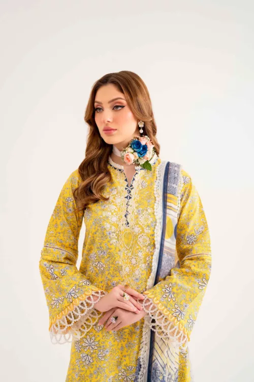 Unstitched 3-Piece Lawn Suit – Lila SAL-04-24by Sable Vogue - Patel Brothers NX 3