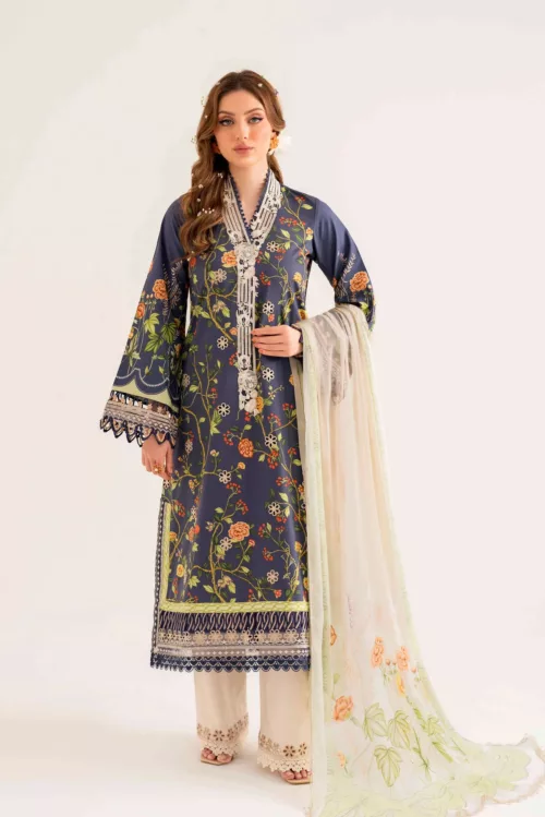 Unstitched 3-Piece Lawn Suit – Lila SAL-06-24 by Sable Vogue - Patel Brothers NX