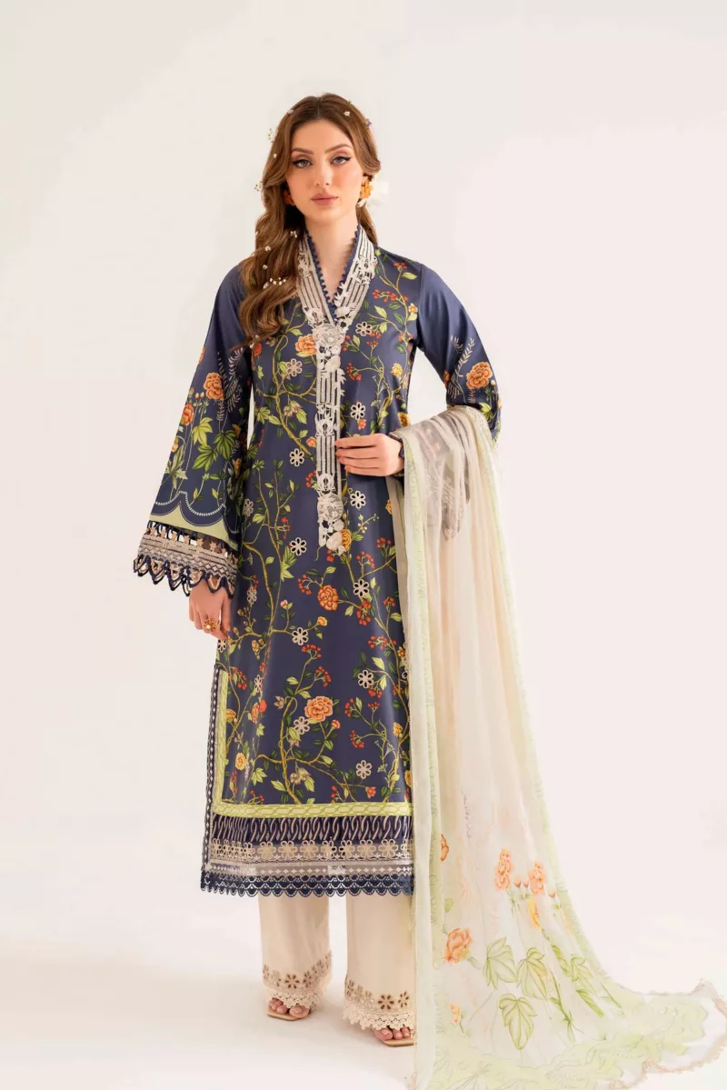 Unstitched 3-Piece Lawn Suit – Lila SAL-06-24 by Sable Vogue - Patel Brothers NX 3